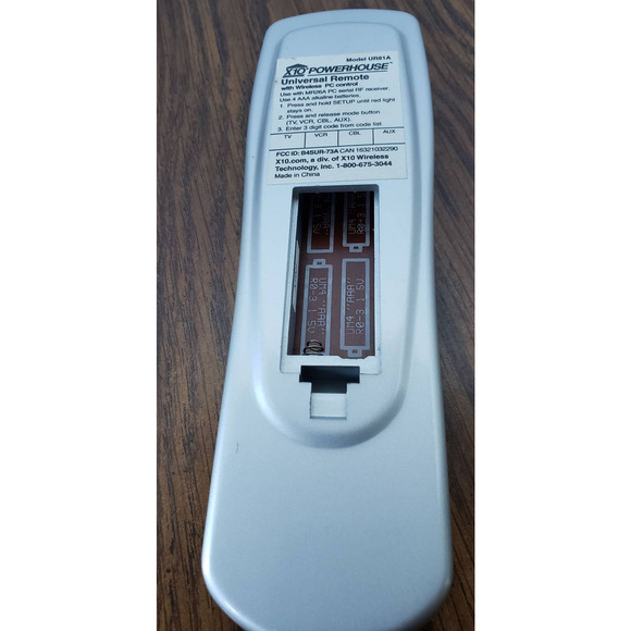 Genuine X-10 Powerhouse 5-in-1 Universal OEM Remote Control - Model No. UR81A - Picture 3 of 4